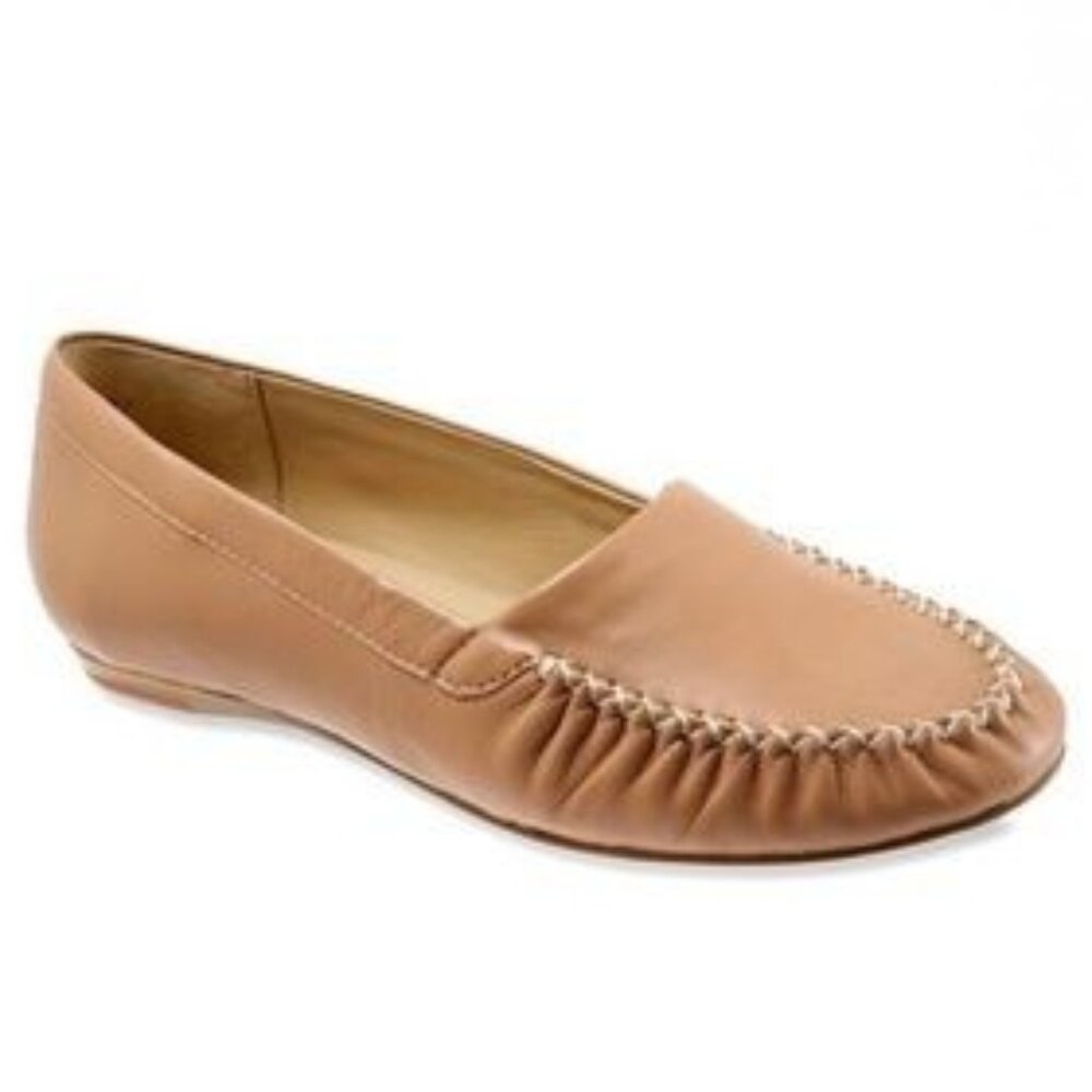 Trotters Signature Mila Tan Leather Flats - Size 10